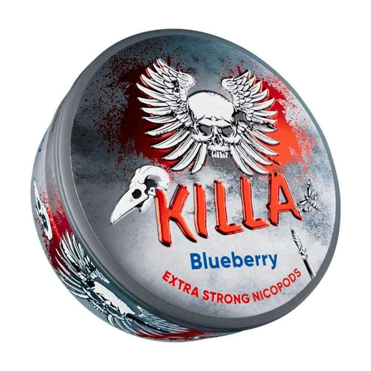 KILLA BLUEBERRY NICOTINE POUCHES - 20PCS | 30PCS - 8MG | 12.8MG - Vapeslough
