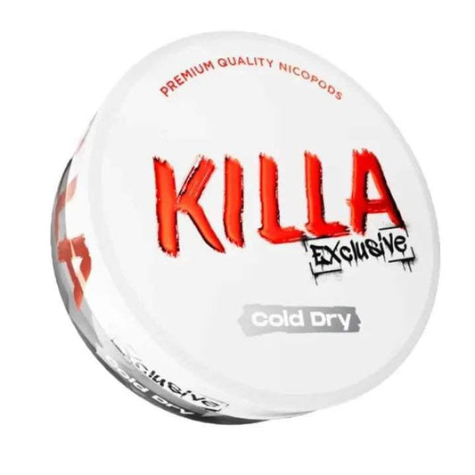 KILLA EXCLUSIVE COLD DRY NICOTINE POUCHES - 20PCS - 12.8MG - Vapeslough