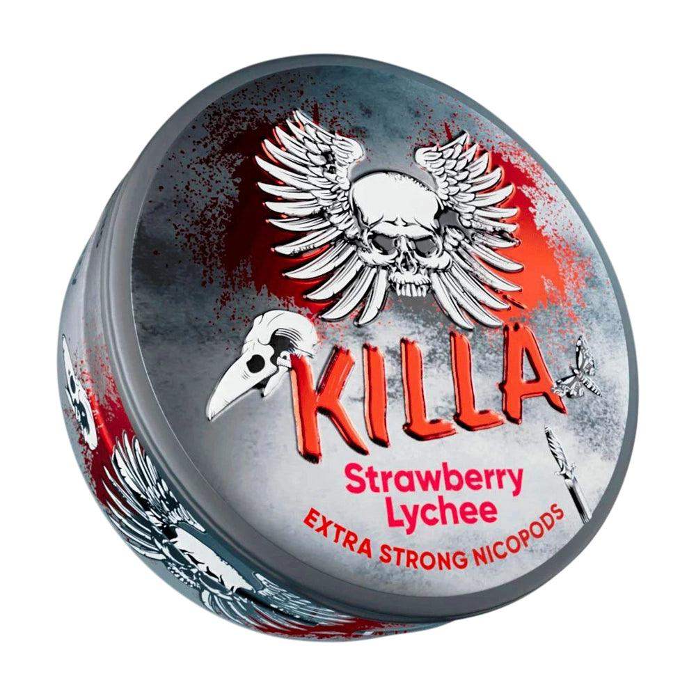 KILLA STRAWBERRY LYCHEE NICOTINE POUCHES - 20PCS - 12.8MG - Vapeslough