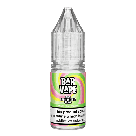 KIWI PASSION FRUIT GUAVA - 10ML NIC SALT E-LIQUID - 10MG | 20MG BY BAR VAPE - Vapeslough