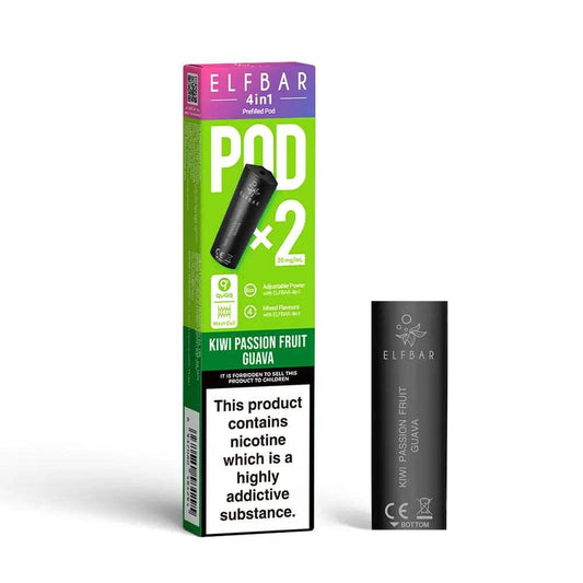 KIWI PASSION FRUIT GUAVA ELF BAR 4IN1 PODS - Vapeslough