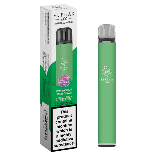 KIWI PASSION FRUIT GUAVA - ELFBAR 600 PREFILLED POD KIT - Vapeslough