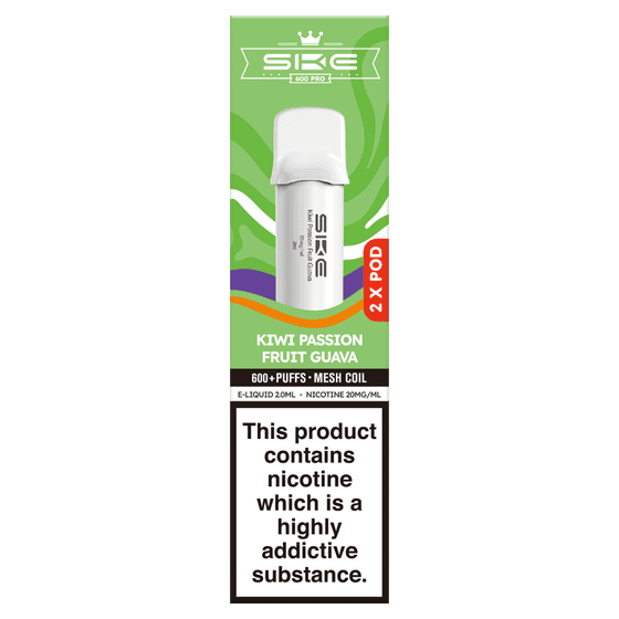 KIWI PASSION FRUIT GUAVA SKE 600 PRO PODS (PACK OF 2) - Vapeslough