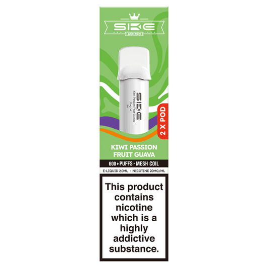 KIWI PASSION FRUIT GUAVA SKE 600 PRO PODS (PACK OF 2) - Vapeslough