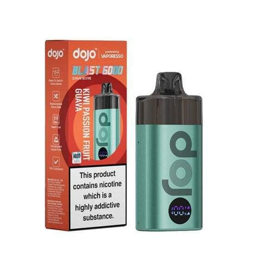 KIWI PASSION FRUIT GUAVA - VAPORESSO DOJO BLAST 6000 PRE-FILLED VAPE KIT - Vapeslough