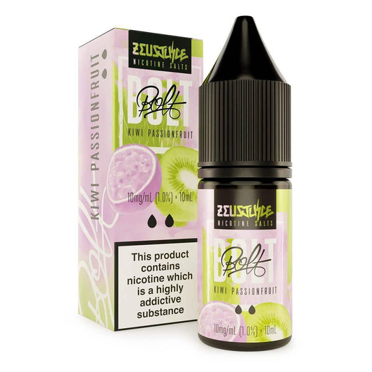 KIWI PASSIONFRUIT 10ML NIC SALT BY BOLT - ZEUS JUICE - Vapeslough