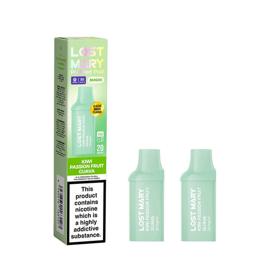KIWI PASSIONFRUIT GUAVA LOST MARY BM600 PODS (PACK OF 2) - Vapeslough