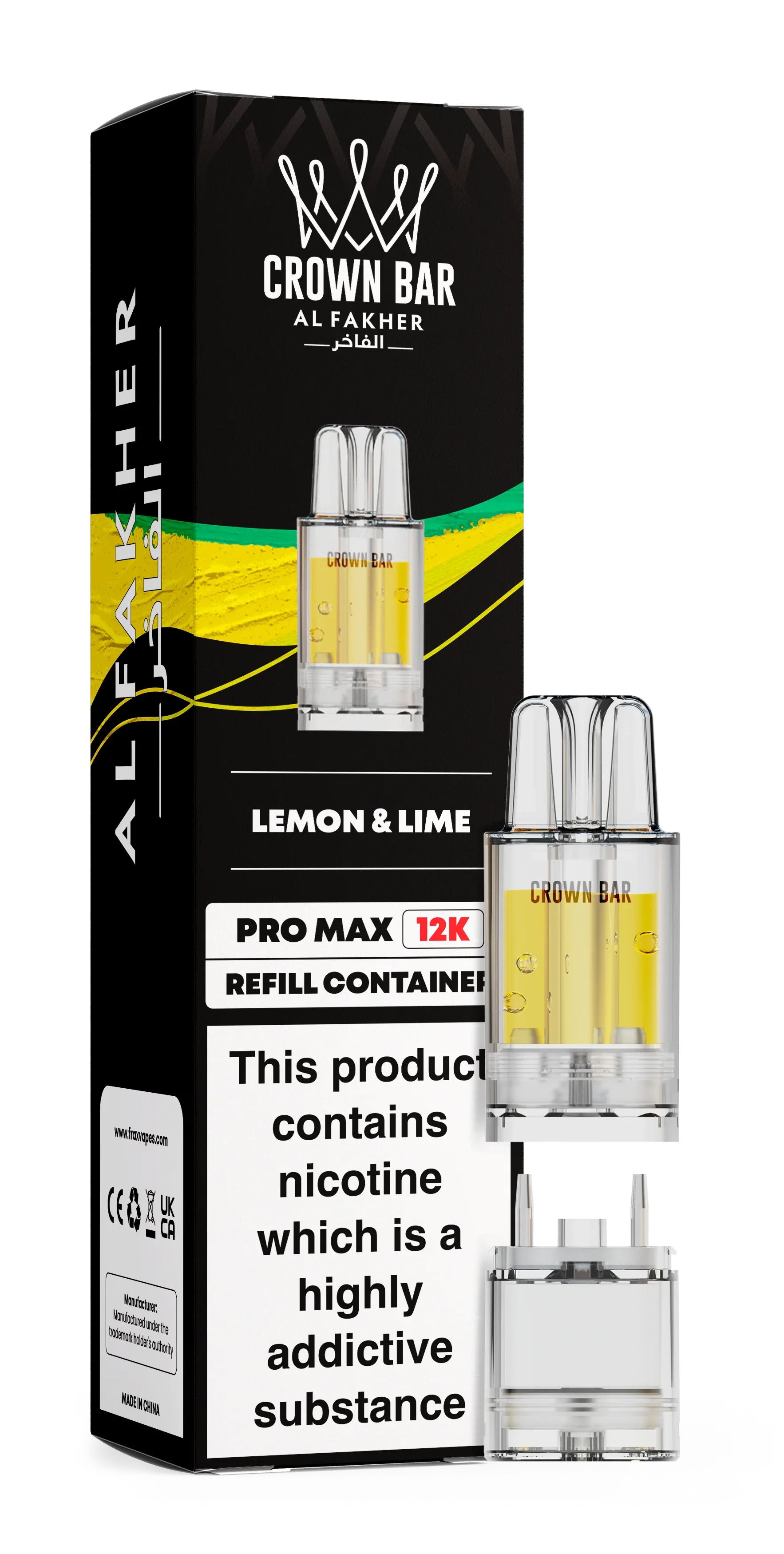 Lemon & Lime Al Fakher Crown Bar Pro Max 12K Refill Pod - Vapeslough