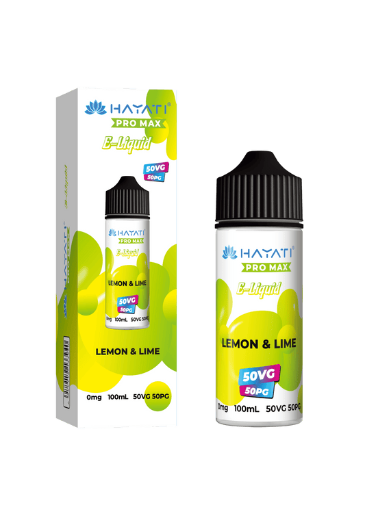LEMON & LIME - HAYATI PRO MAX 100ML SHORT FILL - 50/50PG/VG E-LIQUID - Vapeslough