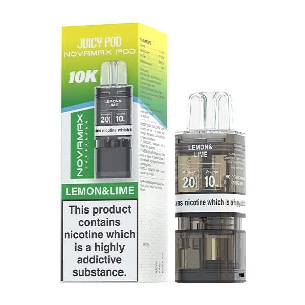 LEMON & LIME - JUICY POD NOVAMAX 10K PRE-FILLED POD - Vapeslough