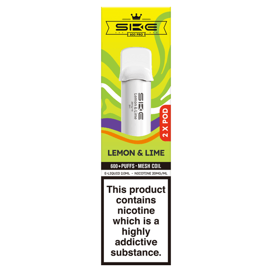 LEMON & LIME SKE 600 PRO PODS (PACK OF 2) - Vapeslough