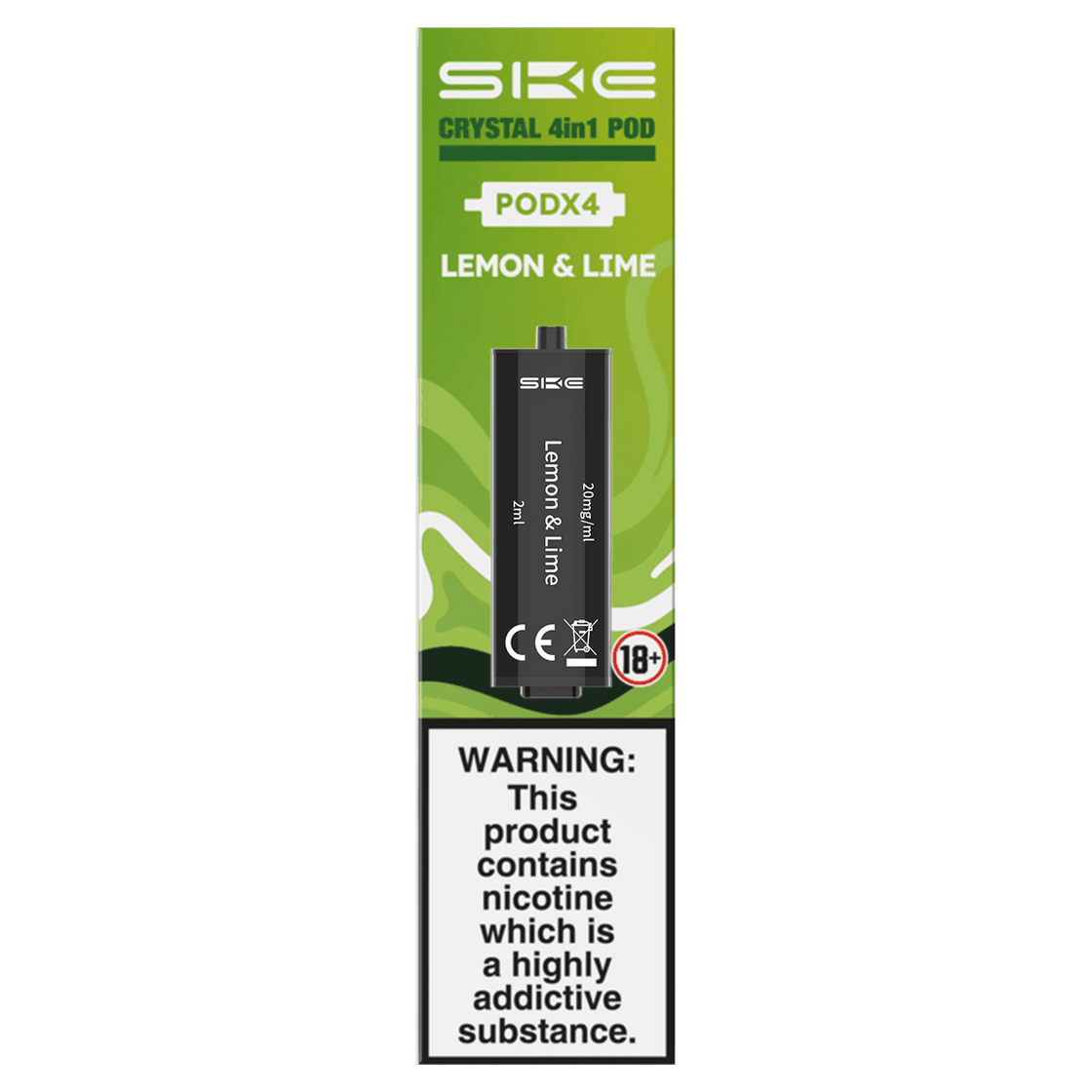 LEMON & LIME - SKE CRYSTAL 4IN1 PODS - PACK OF 4 - Vapeslough