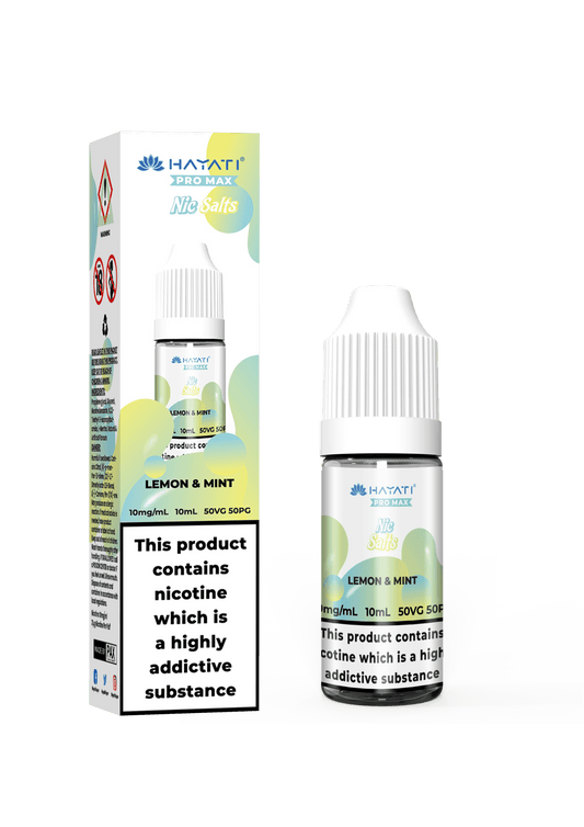 LEMON & MINT 10ML NIC SALT BY HAYATI PRO MAX 10MG(1%) | 20MG(2%) - Vapeslough