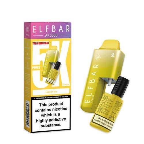 LEMON ICE - ELF BAR AF5000 DISPOSABLE VAPE - 20MG(2%) - Vapeslough