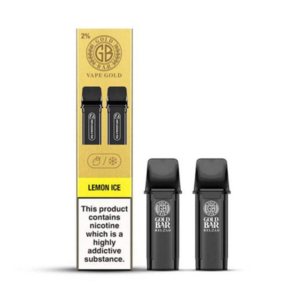 LEMON ICE - GOLD BAR RELOAD PRE-FILLED PODS BY GOLD BAR - PACK OF 2 - Vapeslough