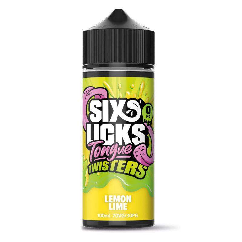 LEMON LIME - 100ML SHORT FILL E-LIQUID BY SIX LICKS TONGUE TWISTERS - Vapeslough