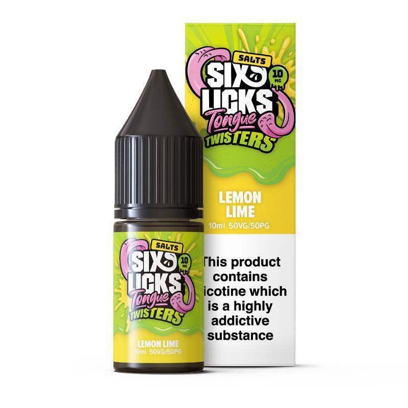 LEMON LIME - 10ML NIC SALT E-LIQUID - 10MG|20MG BY SIX LICKS TONGUE TWISTERS - Vapeslough