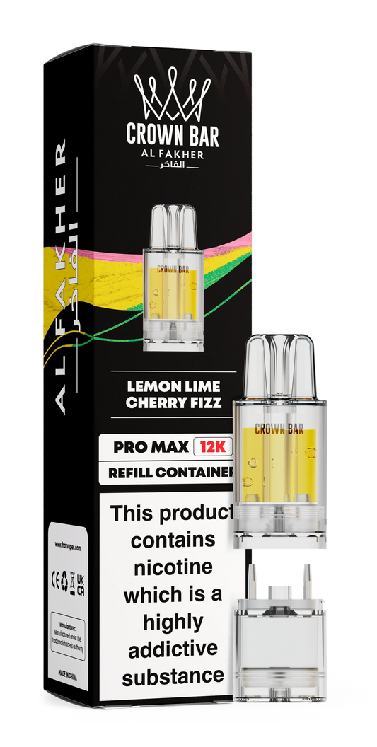 Lemon Lime Cherry Fizz Al Fakher Crown Bar Pro Max 12K Refill Pod - Vapeslough