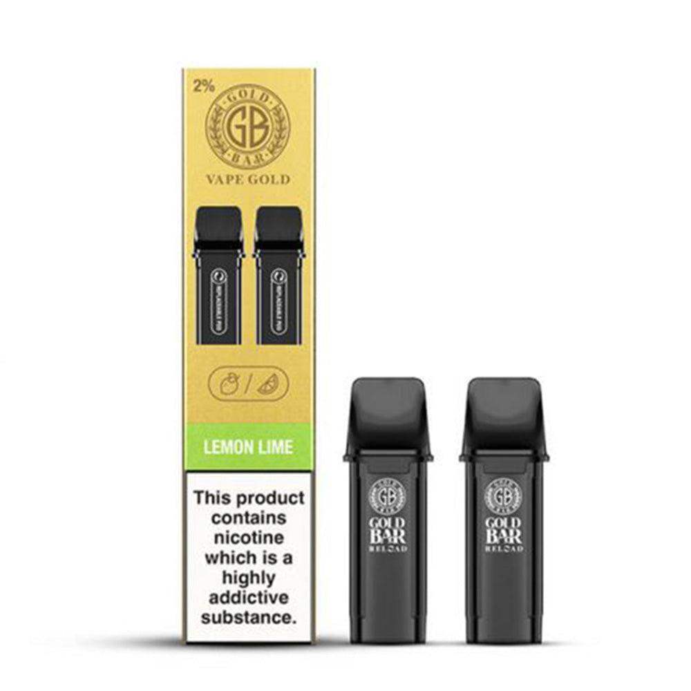 LEMON LIME - GOLD BAR RELOAD PRE-FILLED PODS BY GOLD BAR - PACK OF 2 - Vapeslough