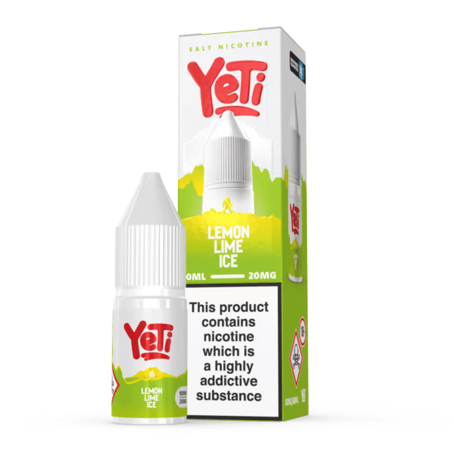 LEMON LIME ICE 10ML NIC SALT E-LIQUID BY YETI SUMMIT - 10MG | 20MG - Vapeslough