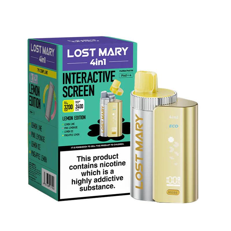 LEMON LIME - LOST MARY 4IN1 POD SYSTEM DEVICE KIT - 3200 PUFFS - Vapeslough