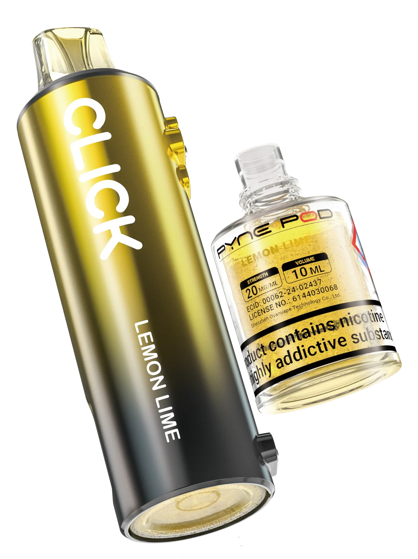 Lemon Lime - Pyne Pod Click Prefilled Pod + Refill Container - Vapeslough