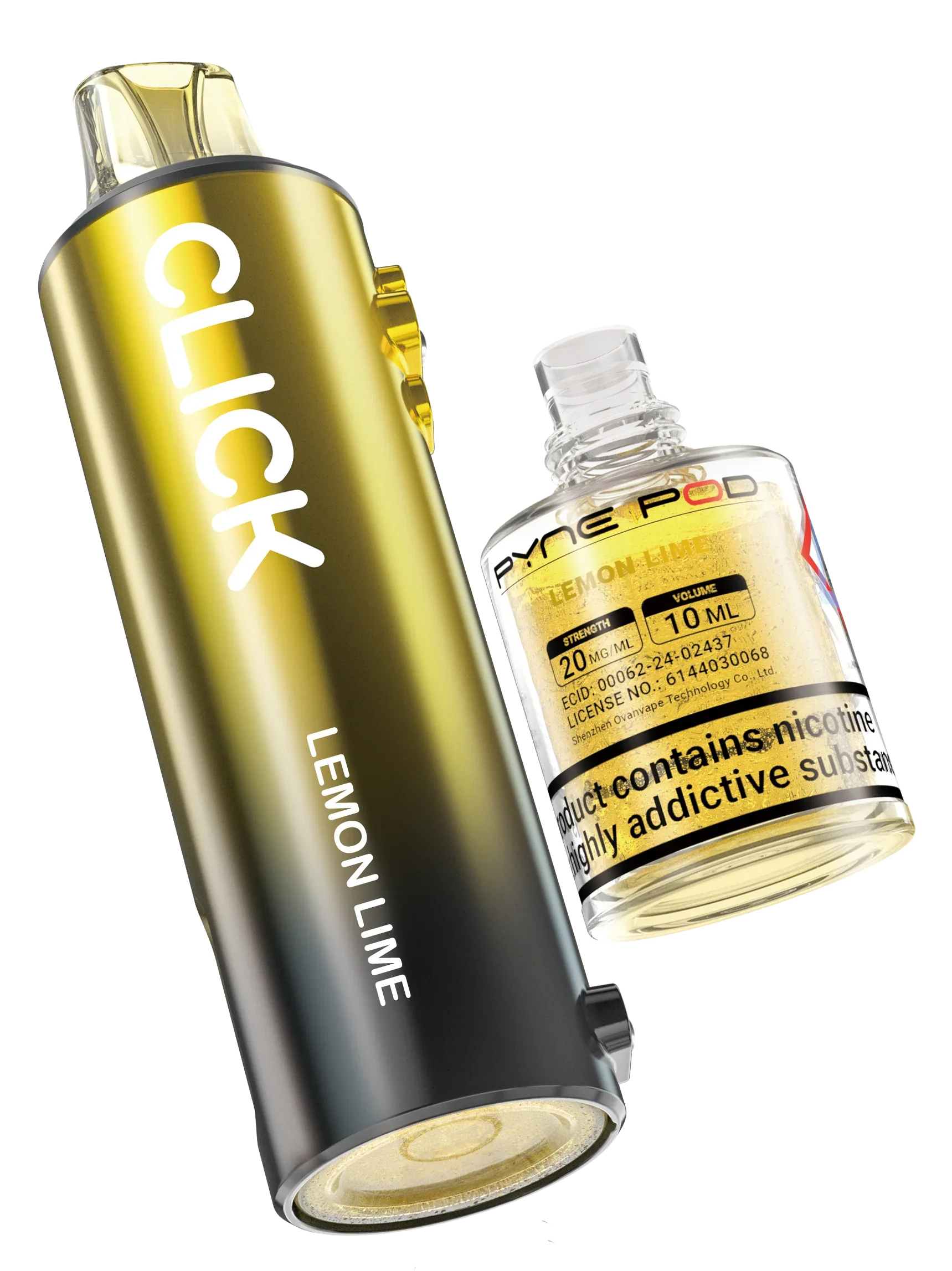 Lemon Lime - Pyne Pod Click Prefilled Pod + Refill Container - Vapeslough