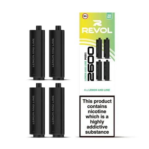 Lemon Lime Series (Multi Flavour) 2600 Prefilled Pods (4 Pack) BY REVOL - Vapeslough