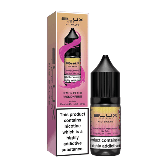 LEMON PEACH PASSIONFRUIT 10ML NIC SALT BY ELUX LEGEND 10MG(1%) | 20MG(2%) - Vapeslough