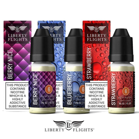 LIBERTY FLIGHTS XO - FRUIT & SWEET FLAVOURS - 10 X 10ML OFFER - Vapeslough