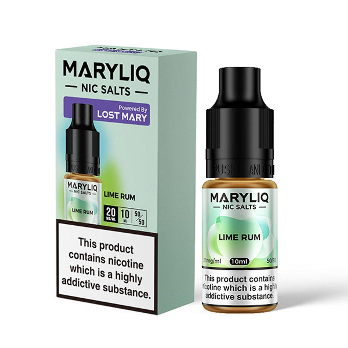 LIME RUM 10ML E-LIQUID NICOTINE SALT BY MARYLIQ - LOST MARY - Vapeslough