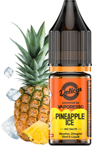 PINEAPPLE ICE - 10ML NIC SALT E-LIQUID BY DELICIU VAPORESSO - 10MG|20MG