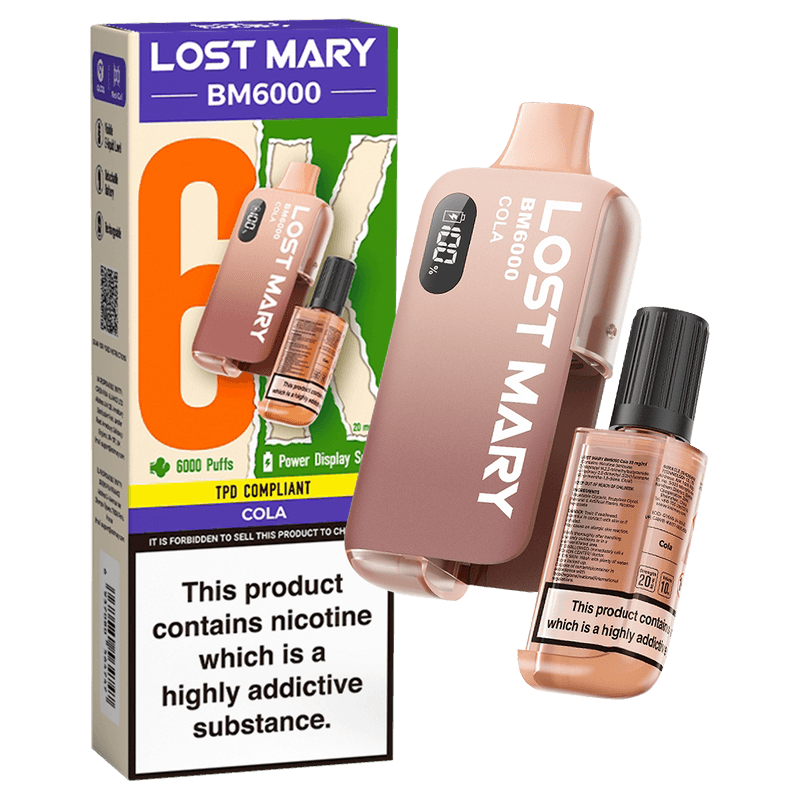 COLA - LOST MARY BM6000 DISPOSABLE VAPE - 20MG(2%)