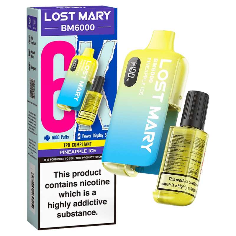 PINEAPPLE ICE - LOST MARY BM6000 DISPOSABLE VAPE - 20MG(2%)