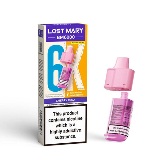LOST MARY BM6000 v2 CHERRY COLA VAPE POD - 20mg - Vapeslough