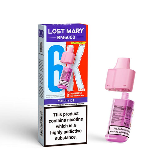 LOST MARY BM6000 v2 CHERRY ICE VAPE POD - 20mg - Vapeslough