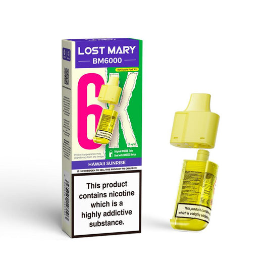 LOST MARY BM6000 v2 HAWAIIAN SUNRISE VAPE POD - 20mg - Vapeslough