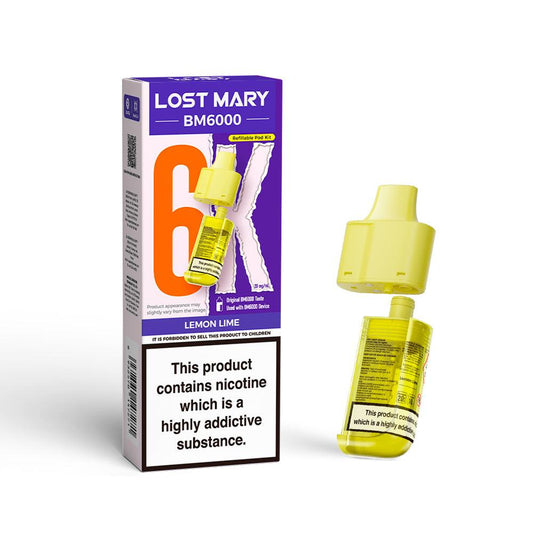 LOST MARY BM6000 v2 LEMON LIME VAPE POD - 20mg - Vapeslough