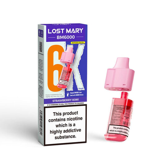 LOST MARY BM6000 v2 STRAWBERRY KIWI VAPE POD - 20mg - Vapeslough