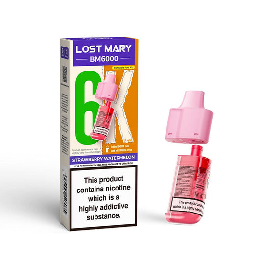 LOST MARY BM6000 v2 STRAWBERRY WATERMELON VAPE POD - 20mg - Vapeslough