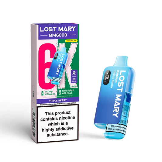 LOST MARY BM6000 v2 TRIPLE BERRY PRE-FILLED VAPE KIT - 20mg - Vapeslough