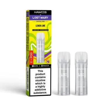 Hawcos x Lost Mary Crystal Pro Prefilled Pods - Lemon & Lime - 2PK