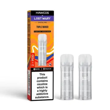 Hawcos x Lost Mary Crystal Pro Prefilled Pods - Triple Mango - 2PK