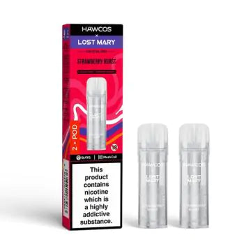 Hawcos x Lost Mary Crystal Pro Prefilled Pods - Strawberry Burst - 2PK