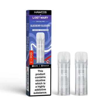 Hawcos x Lost Mary Crystal Pro Prefilled Pods - Blackberry Blueberry - 2PK