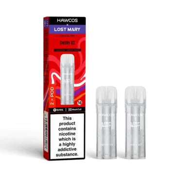 Hawcos x Lost Mary Crystal Pro Prefilled Pods - Cherry Ice - 2PK