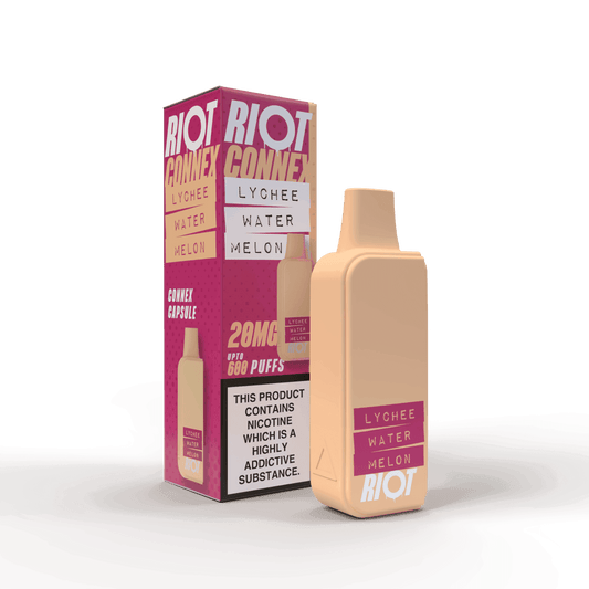 LYCHEE WATERMELON - RIOT CONNEX - PRE-FILLED POD - 600 PUFFS BY RIOT SQUAD - Vapeslough