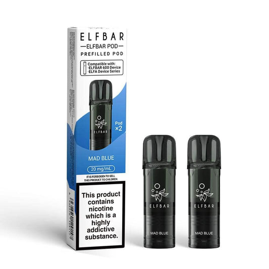 MAD BLUE ELFBAR 600 PODS (PACK OF 2) - Vapeslough