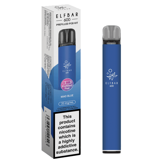 MAD BLUE - ELFBAR 600 PREFILLED POD KIT - Vapeslough