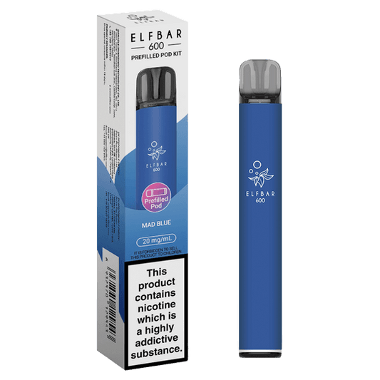 MAD BLUE - ELFBAR 600 PREFILLED POD KIT - Vapeslough
